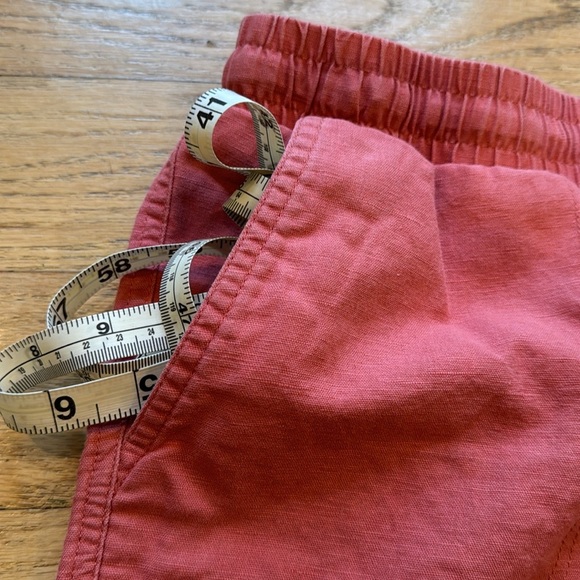 Linen shorts. Terracotta - Picture 3 of 11